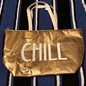 VS gold cooler tote